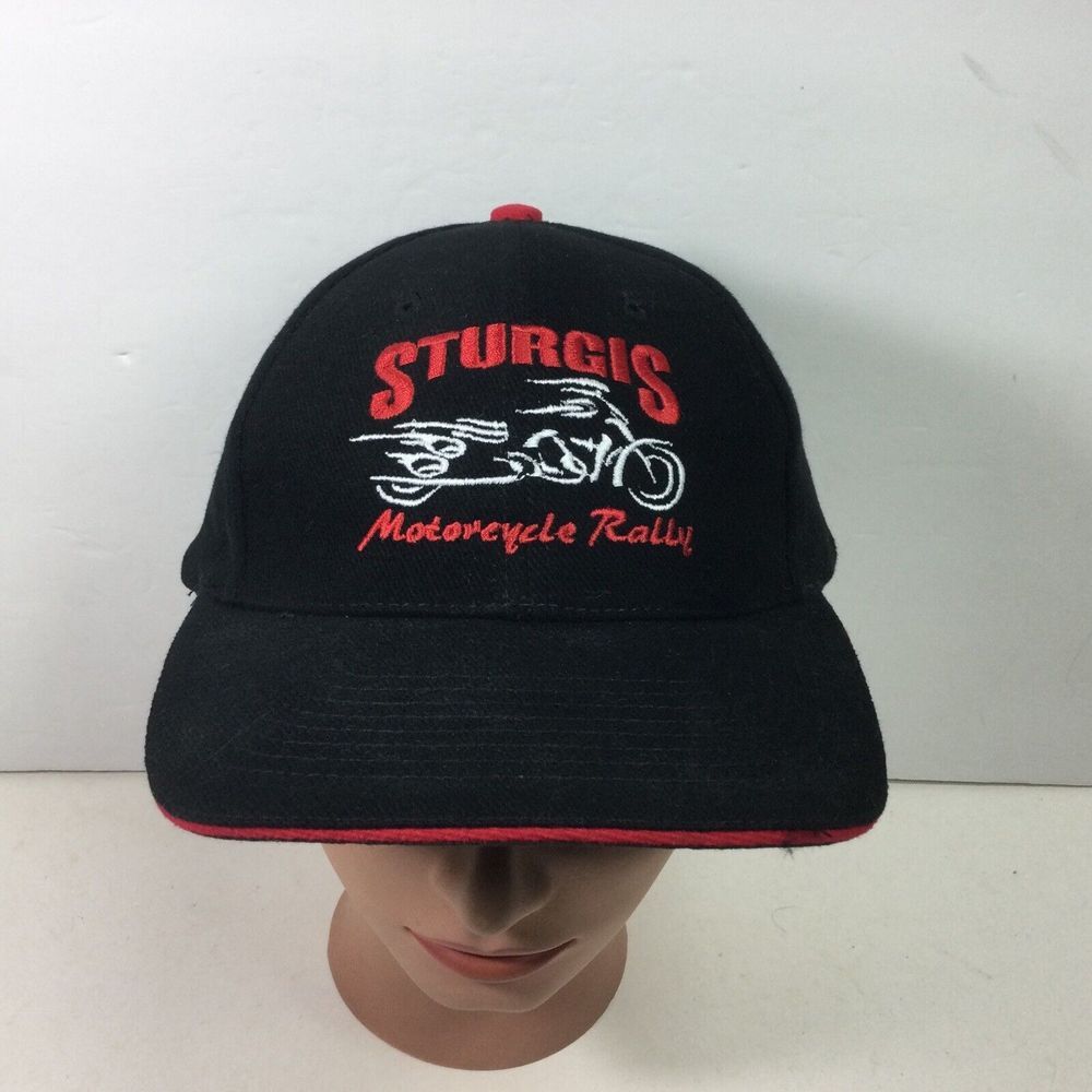 Sturgis Motorcycle Rally Hat Black Biker StrapBack Trucker Baseball Cap